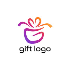 Gift Shop Logo Design Concept Vector, Template, Colorful, Emblem, Design Concept. vector logo box with gifts