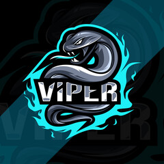 Viper mascot logo esport design