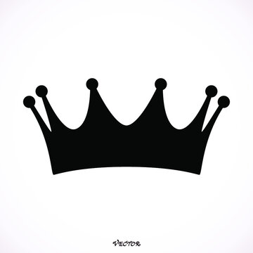 Crown icon. Single high quality outline symbol for web design or mobile app. Black outline pictogram on white background