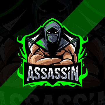 Assassin mascot logo esport design