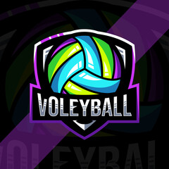 Volleyball logo design template