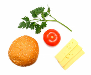 wheat white bread bun with cheese