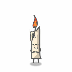 cute candle character design vector template illustration