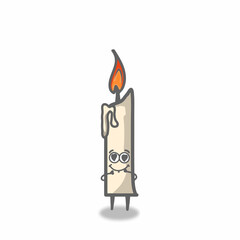 cute candle character design vector template illustration