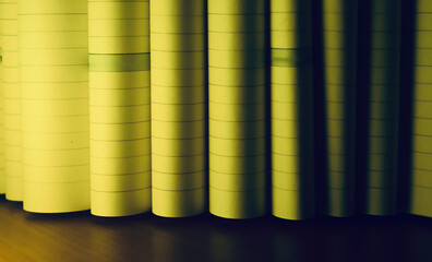 yellow pages of a notebook 