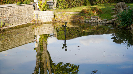 Artificially created park in Germany Bavaria for recreation