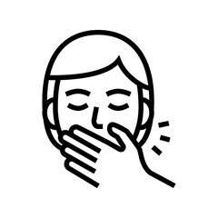 shy tooth braces line icon vector. shy tooth braces sign. isolated contour symbol black illustration