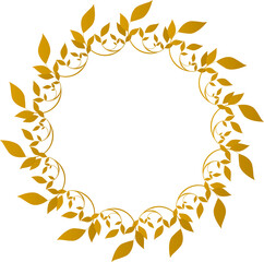 おしゃれな円のカリグラフィーフレーム素材