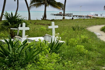 Paisajes y localizaciones de la peque&ntilde;a isla de coral Cayo Caulker, situada en el mar Caribe, en las costas de Belize