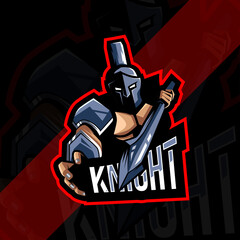 Knight mascot logo esport template design
