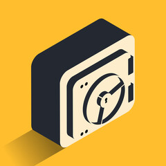 Safe. Vector illustration in modern isometric style. 3d safe icon.