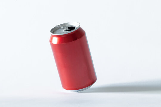 Empty can of soda or beer isloated