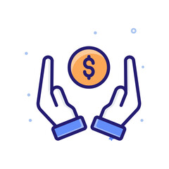 Investment vector outline icon style illustration. EPS 10 file