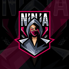 Ninja mascot logo esport design © Immidesign