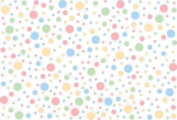 Spring background with color dots. Simple seamles pattern with polka dot.