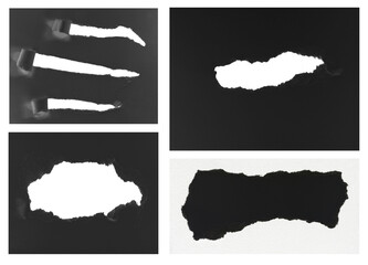 ripped paper on white background