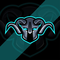 Fototapeta premium Head viking mascot logo template design