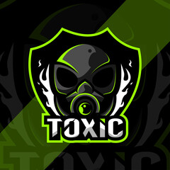 Toxic mascot logo esport design