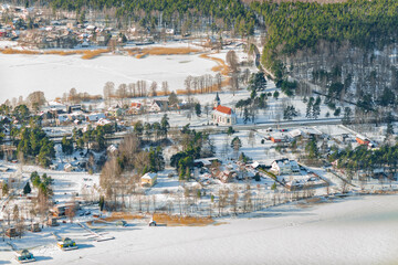 Obraz premium aerial view over the