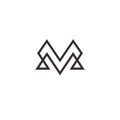 initial m logo design vector