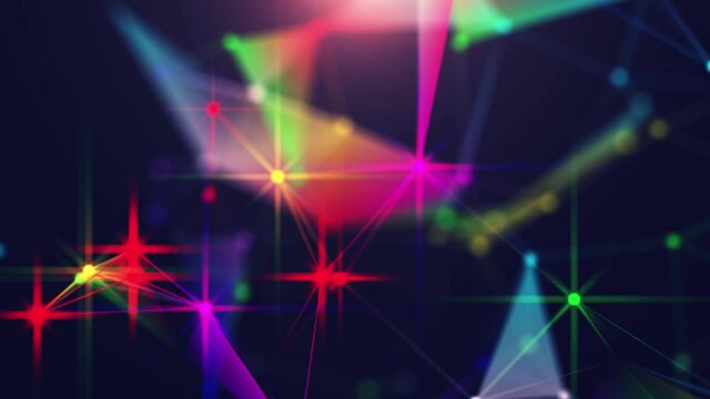 Dancing Colorful Laser Show Plexus Background