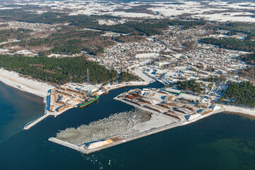 aerial view over the