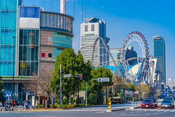 東京 水道橋駅付近の風景 後楽園