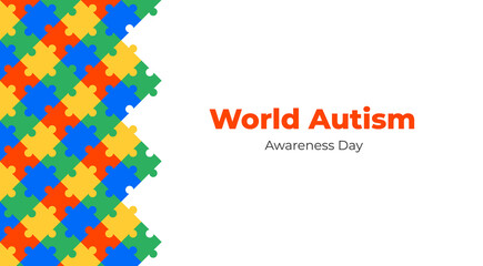 World Autism awareness day background. Can be used for banners, backgrounds, badge, icon, medical posters, brochures, print and health care awareness campaign for autism. vector illustration