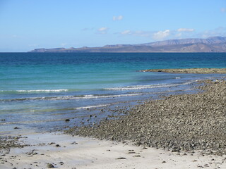 the Tecolote beach in La Paz in Baja California Sur in the month of February, Mexico