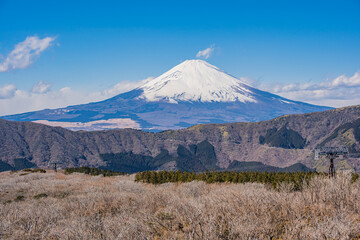 大涌谷から富士山を望む