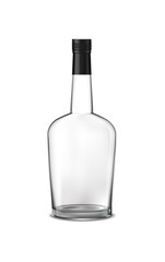 Empty Cognac Bottle Composition