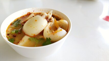 seafood soup with vegetables
