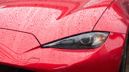 雨・車