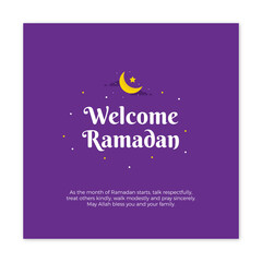 Ramadan celebration design template for social media banner.