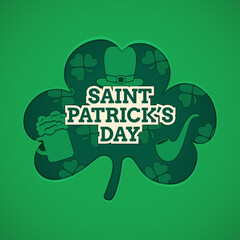 St. Patrick's Day Paper Cut Poster and Greeting Card