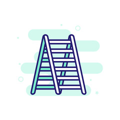 Stepladder vector filled outline icon style illustration. EPS 10 file