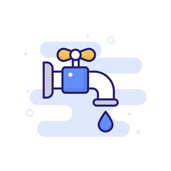 Water Null vector filled outline icon style illustration. EPS 10 file