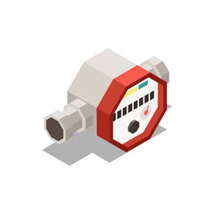 Fototapeta premium Water Meter Isometric Composition