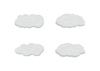 cloud vectors isolated on white background ep116