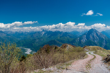 Panorama from the top of the mountain, Friuli-Venezia Giulia, Italy