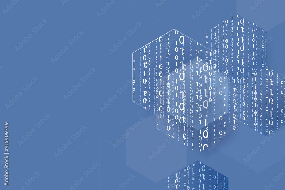 Aufkleber Cybersecurity and information or network protection, information. Abstract data server internet technology. Vector illustration