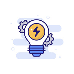 Idea vector filled outline icon style illustration. EPS 10 file