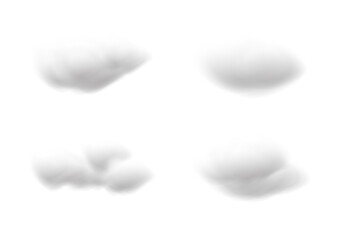 realistic cloud vectors isolated on white background ep135