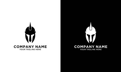awesome spartan helmet logo design
