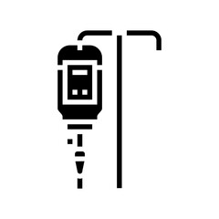 dropper medical tool glyph icon vector. dropper medical tool sign. isolated contour symbol black illustration