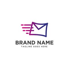 Fast mail logo vetor template. EPS10.