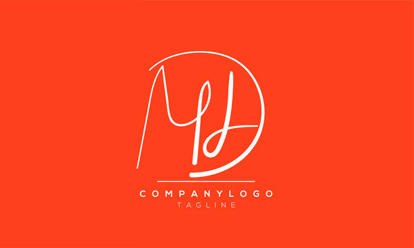 Abstract Letter Initial MLD Vector Logo Design Template
