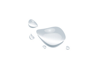 realistic waterdrop vectors isolated on white background ep84
