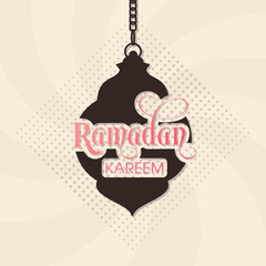 Ramadan greeting card for the Muslim community festival celebration.	
