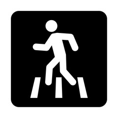 No walk icon access for pedestrians prohibition sign, vector illustration. No pedestrian sign